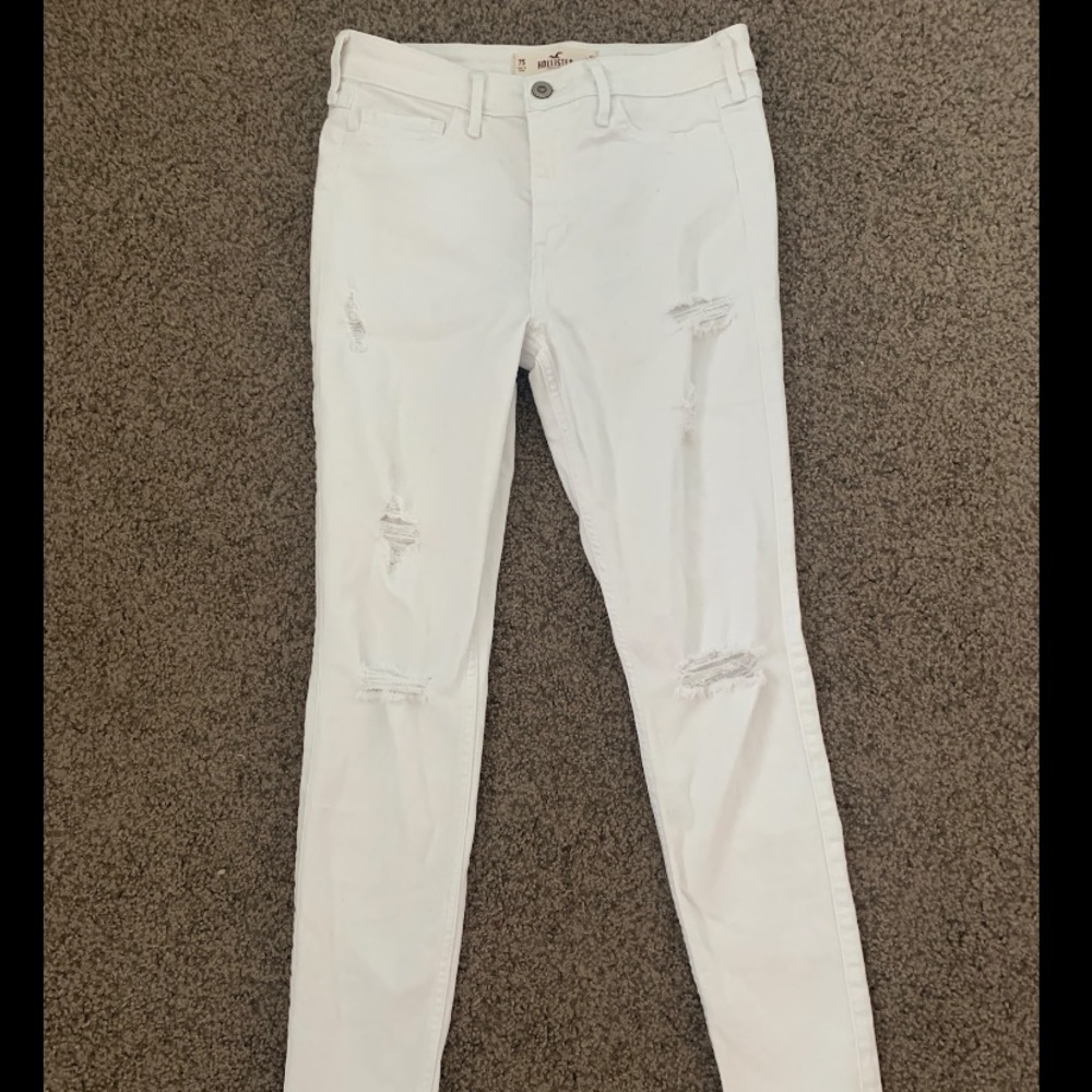 White skinny Hollister jeans